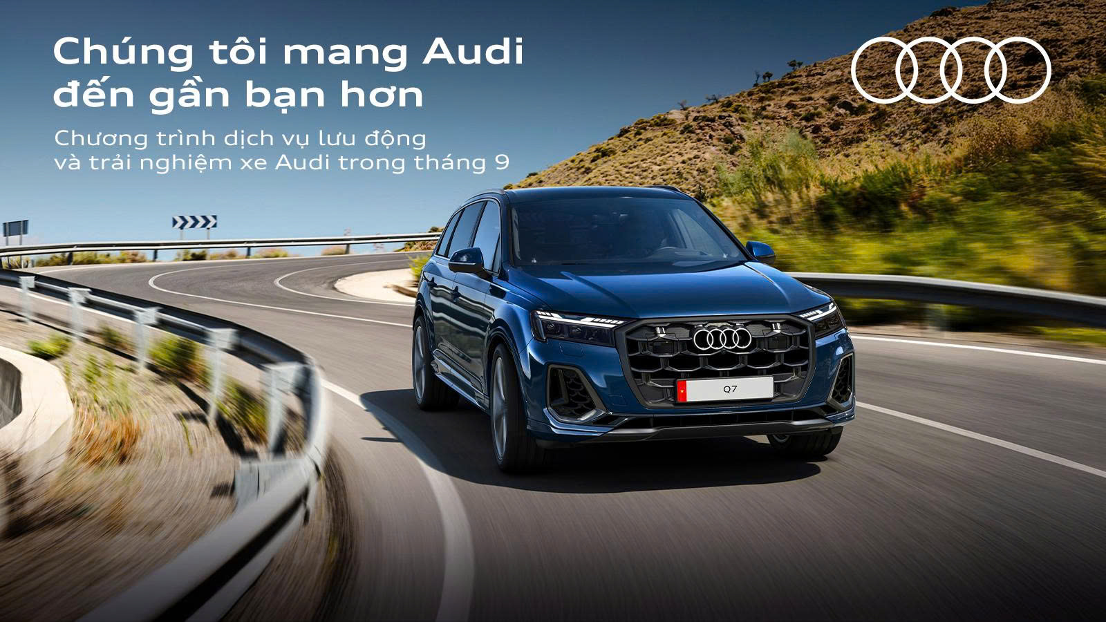 Chương trình Dịch vụ lưu động và Trải nghiệm xe Audi tháng 9