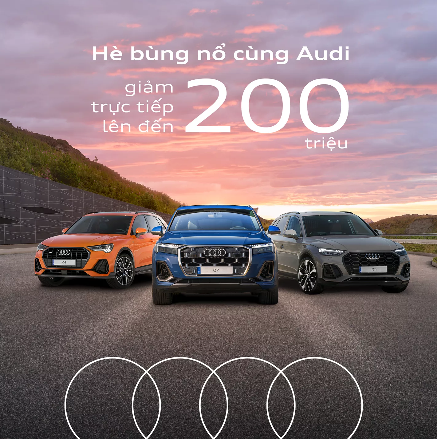 Audi Việt Nam khởi động chương trình “Hè bùng nổ cùng Audi”, với ưu đãi lên đến 200 triệu đồng